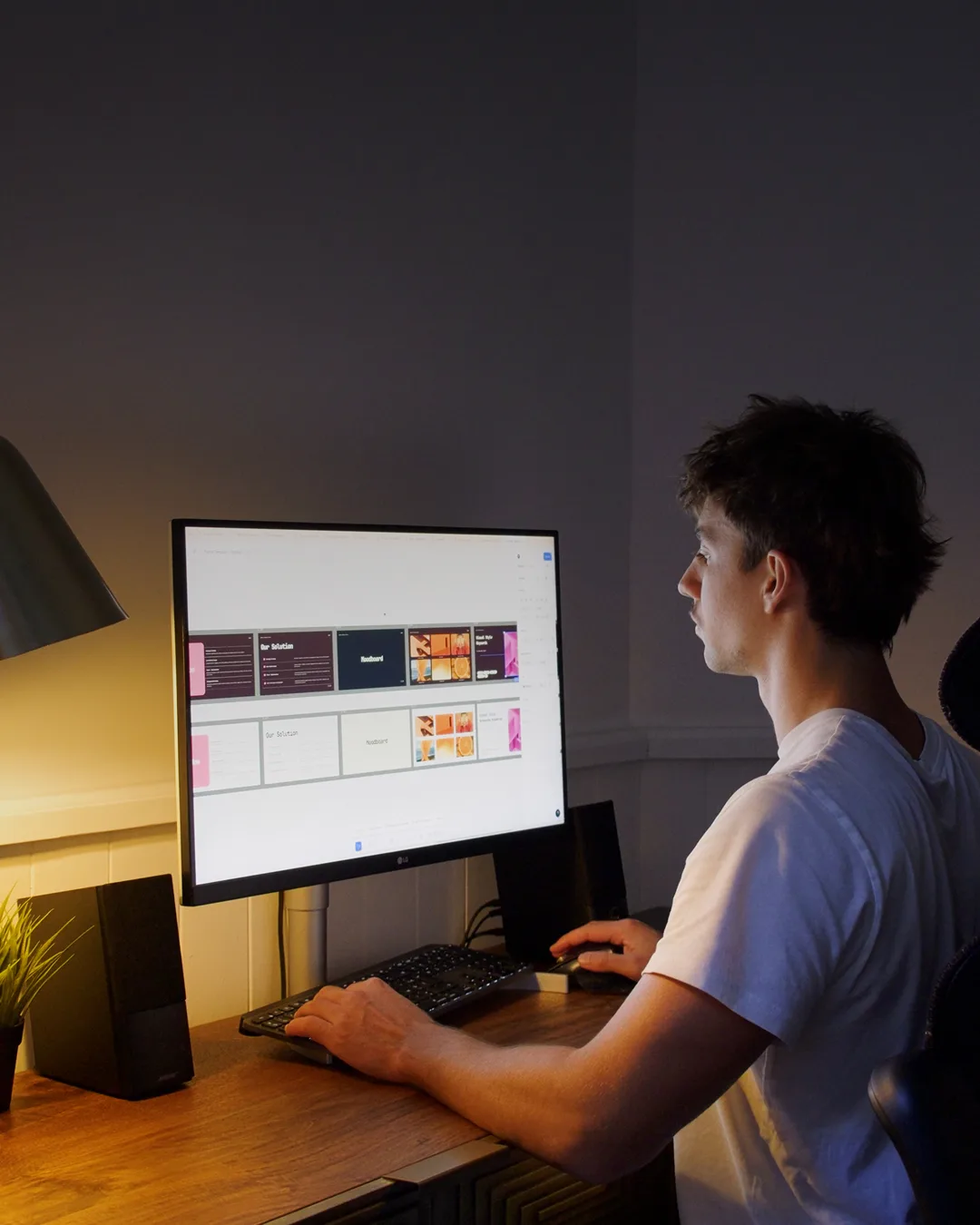 Adrien Ninet designing at his desk