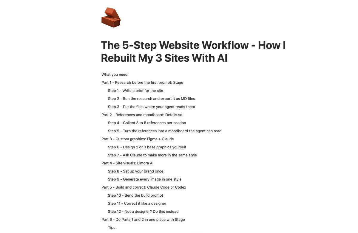 The 5-Step Website Workflow - How I Rebuilt My 3 Sites With AI