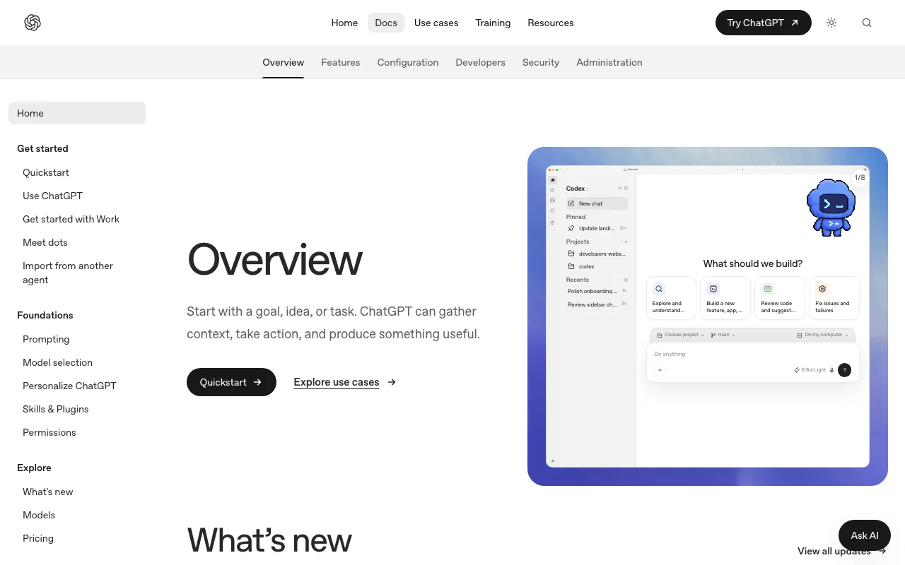 Codex home page