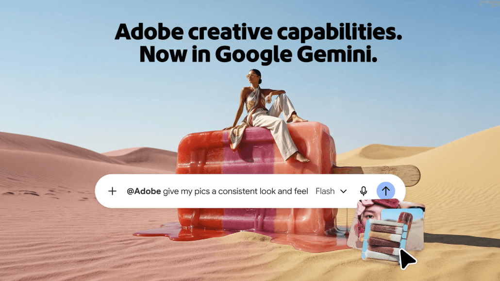 Adobe creative capabilities in Google Gemini