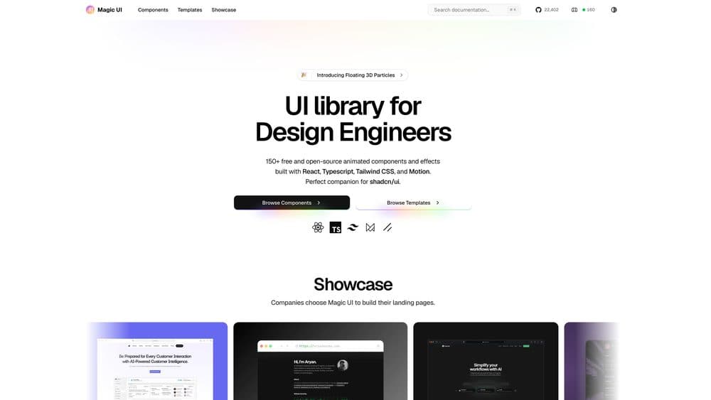 Magic UI homepage